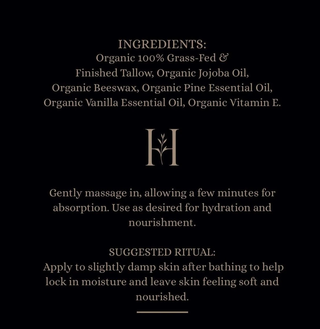 Heredis Vanilla Pine Tallow Lotion 2 oz